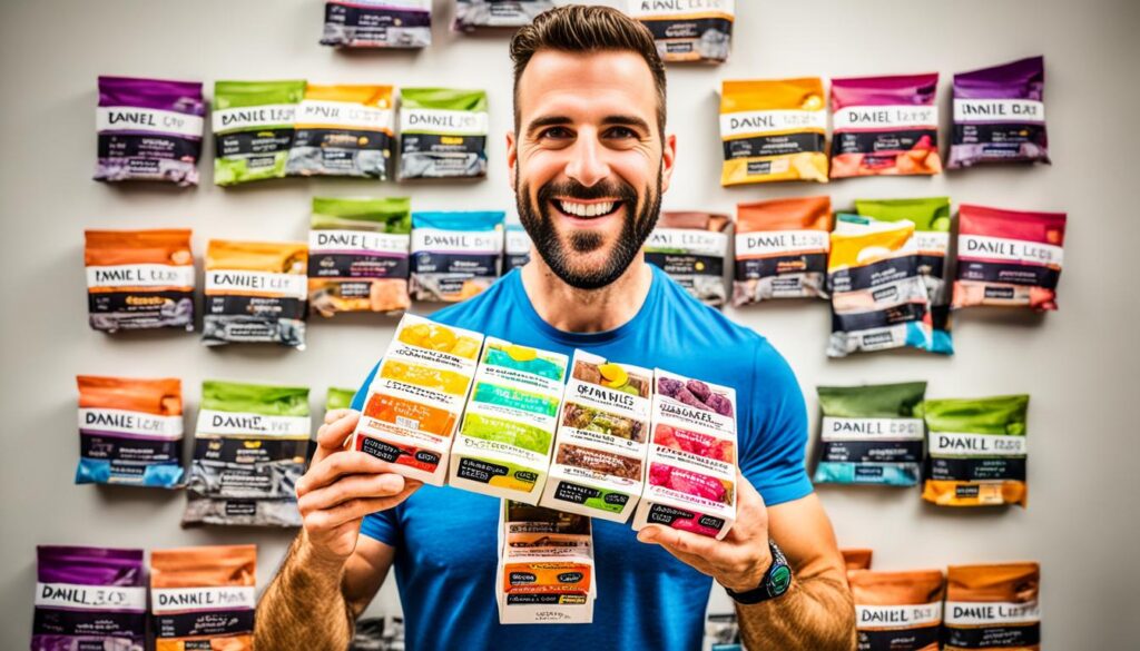 Daniel Lubetzky holding KIND Fruit & Nut bars Daniel Lubetzky holding KIND Fruit & Nut bars